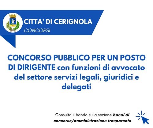 Cerignola – Concorso Pubblico Per Titoli Ed Esami Per La Copertura A ...